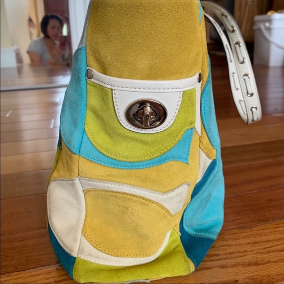 Coach Limited Edition Suede Tote Handbag - Picture 5 of 8